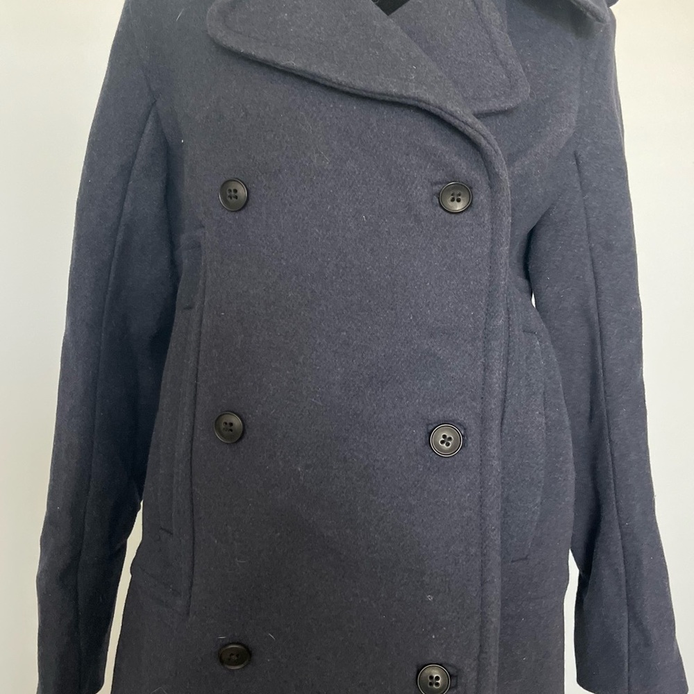 Abercrombie & Fitch Women's Dark Navy Pea Coat